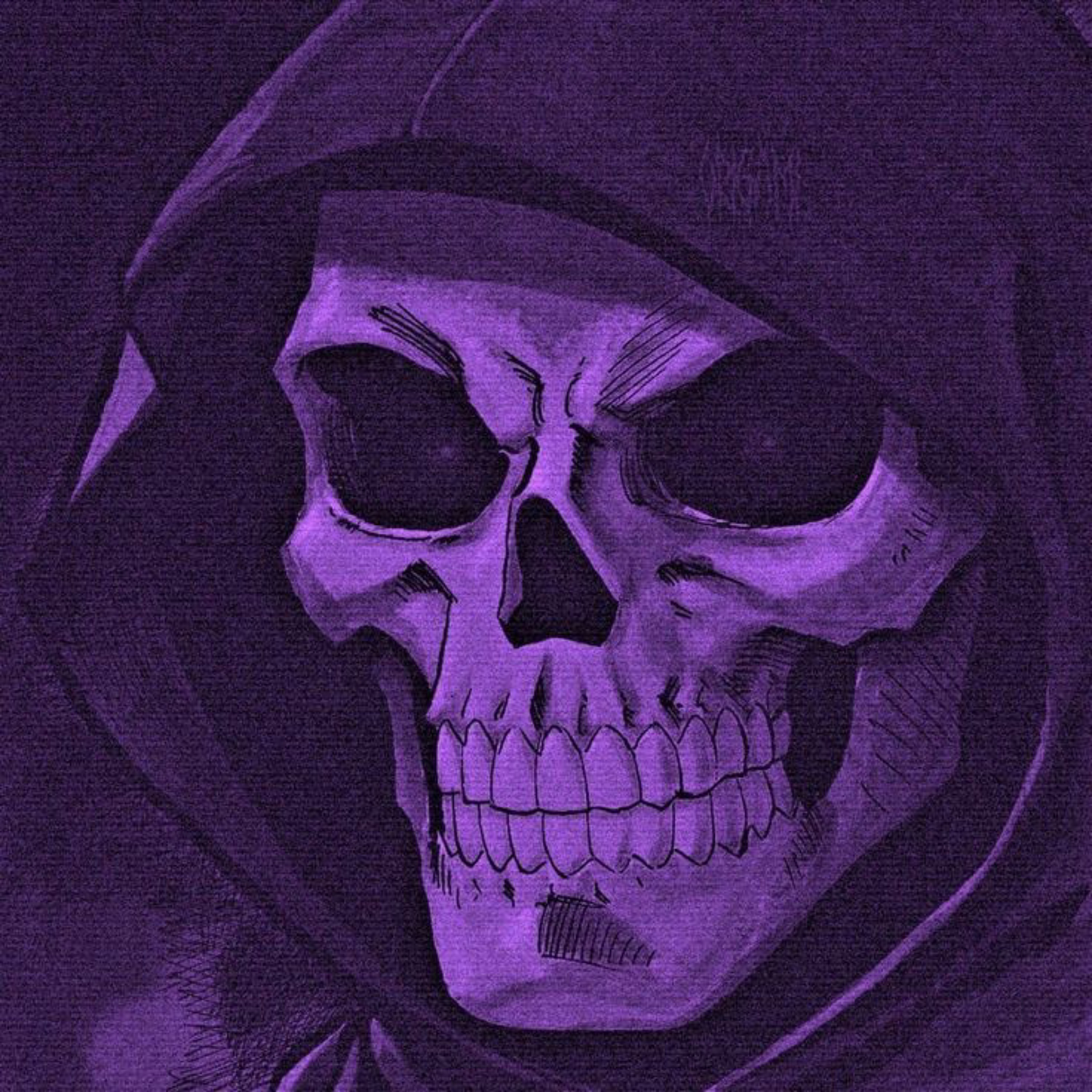 Мемные фонки. Phonk 2022. Фиолетовый череп. Фиолетовый скелет. Череп в фиолетовом капюшоне.